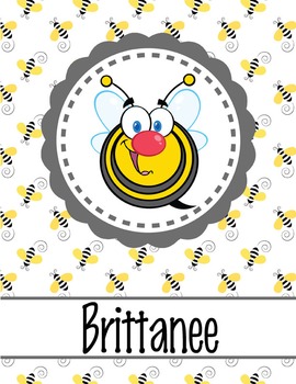 BEES - Binder Covers / MS Word, you personalize