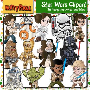 Star Wars Characters Clipart By Nutty Pixel Teachers Pay Teachers