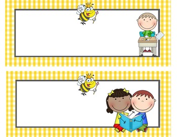 BEES - Schedule Cards / editable MS WORD / Illustrated by ARTrageous Fun