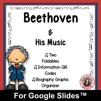 Preview of Music Composer Worksheets - BEETHOVEN for use with Google Classroom™