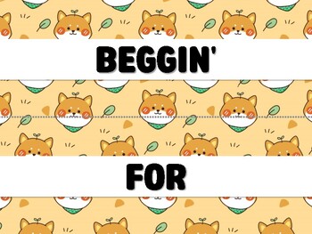 Preview of BEGGIN' FOR SUMMER! Dog Bulletin Board Decor Kit