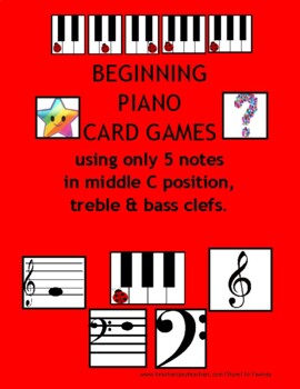 Preview of BEGINNING PIANO CARD GAMES