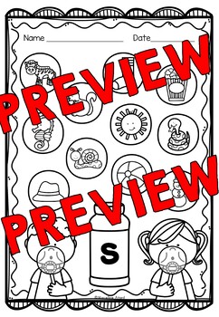 Beginning Letter Sound Worksheets Alphabet Coloring Activity Phonics Dab It