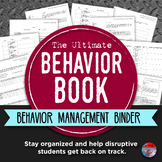 BEHAVIOR BOOK - Middle & High School Behavior Management Binder