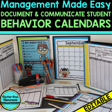 BEHAVIOR CALENDARS AND TRACKING SHEETS for CLASSROOM MANAGEMENT