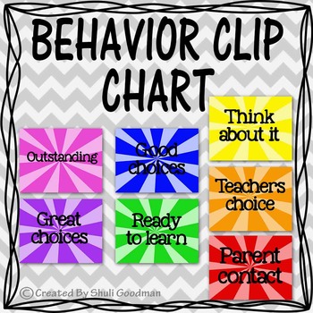 BEHAVIOR CLIP CHART - pink on top by CloudySkiesSunnyMoments Shuli Goodman