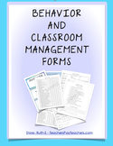 Behavior and Classroom Management Forms for Teachers