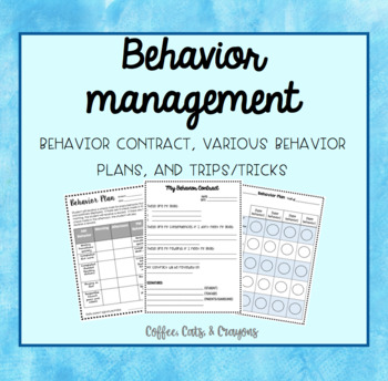 Preview of BEHAVIOR MANAGEMENT- Contract, Editable Behavior Plans, Tips, & Tricks