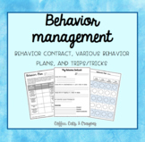 BEHAVIOR MANAGEMENT- Contract, Editable Behavior Plans, Ti