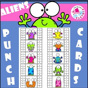 Preview of BEHAVIOR REWARD PUNCH CARDS - ALIENS SPACE THEME 