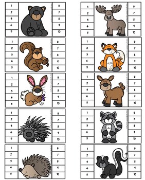 Woodland Animals Punch Cards PBIS, Made By Teachers