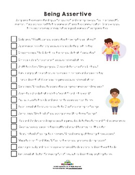 being assertive worksheet teaching resources teachers pay teachers