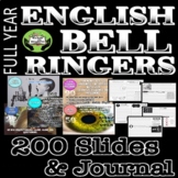 BELL RINGERS FOR ENGLISH | DIGITAL & PRINT DAILY WRITING PROMPTS | DISTANCE