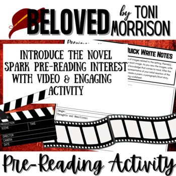 Preview of BELOVED By Toni Morrison | Novel Study Intro Activity | Video & Reflection