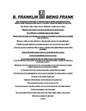 BEN FRANKLIN SPEAKS FRANKLY