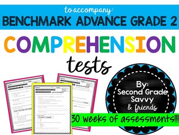 Preview of BENCHMARK ADVANCE Weekly Comprehension Story Tests READY TO PRINT
