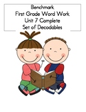 BENCHMARK-FIRST GRADE-WORD WORK-UNIT 7-COMPLETE SET OF DECODABLES