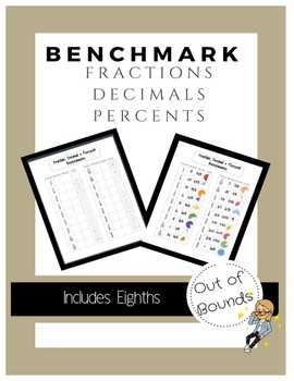 Preview of BENCHMARK Fractions Decimals & Percents - Math Journal Resource Activity