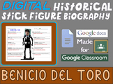 BENICIO DEL TORO Digital Historical Stick Figure Biographi
