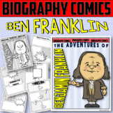 BENJAMIN FRANKLIN Biography Comics Research or Book Report