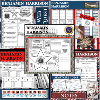 Preview of BENJAMIN HARRISON U.S. PRESIDENT BUNDLE Research Project Biography