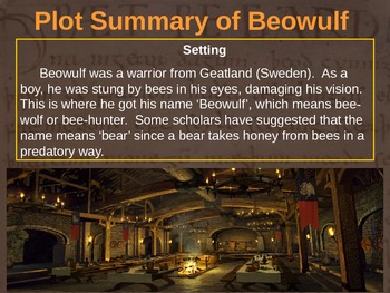 BEOWULF - (PART 2: PLOT SUMMARY OF BEOWULF) visual, interactive | TpT