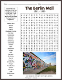 BERLIN WALL Word Search Puzzle Worksheet Activity