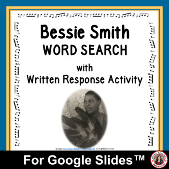 Preview of Black History Month Music Lesson Activities for Google Slides - BESSIE SMITH