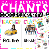 Back to School Best Call and Responses Chants I EDITABLE