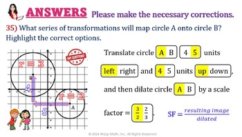 Preview of BEST Geometry EOC Practice 1 Animated Answer Key (With Explanations)