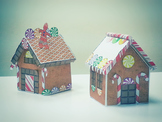 BEST PRINTABLE Gingerbread House - Print, cut, and glue. N