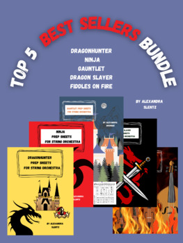 Preview of BEST SELLERS Prep Sheets Bundle #1 (Dragonhunter, Gauntlet, Fiddles on Fire...)