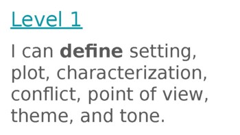 Preview of BEST Standard 10.R1.1 Scale (easily adaptable to any secondary grade level)