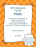 FL BEST Standards - Data Tracking - Math | 6th Grade | Dig