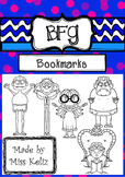 BFG - Big friendly giant-bookmarks in black/white with quo