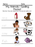 BGC Animals 1 Spelling Packet