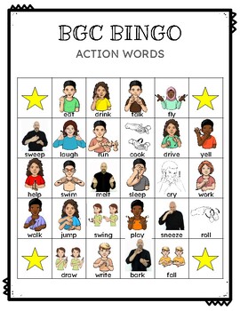 Preview of BGC BINGO: Action Words