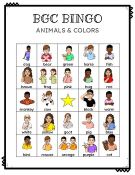 Preview of BGC BINGO: Animals & Colors