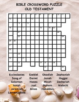 Preview of BIBLE CROSSWORD PUZZLE  OLD TESTAMENT