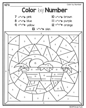 bible color by number coloring worksheets bible story activities sunday school