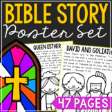 BIBLE STORY Posters with Bible Verses | Church Bulletin Bo