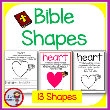 Preview of BIBLE Shapes Posters and Coloring Pages Christian Preschool Education 