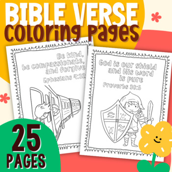 Preview of BIBLE VERSE Coloring Pages | Fun Sunday School Activities, Christian Printables