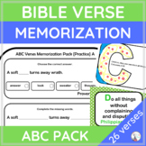 BIBLE VERSE MEMORIZATION for Multiple Ages - ABC Pack - Le