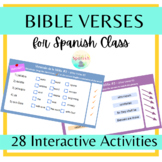 BIBLE VERSES Set 1 | Spanish Interactive Google Slides Activities