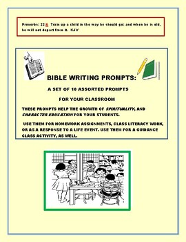 Preview of BIBLE WRITING PROMPTS: A BUNDLE OF 10 ASSORTED TOPICS