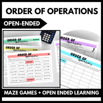 Preview of Order of Operations: Mazes + Open Ended Games