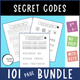 BIG 101 Secret Code Puzzles Worksheet with Facts BUNDLE 3r