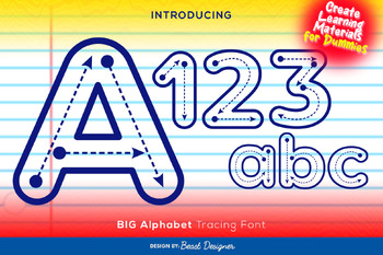 Preview of BIG Alphabet Tracing Font | Letter Tracing Font