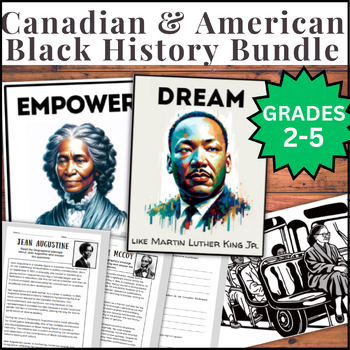 Preview of BIG American & Canadian Black History Month Bundle! Best for Grades 2nd-5th